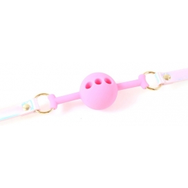 Bâillon-Boule en silicone LASER 4 cm Rose 2