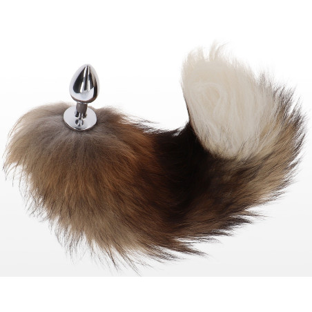 Plug queue de renard SEXY FOX 6 x 2.7 cm | Queue de 40 cm | Marron