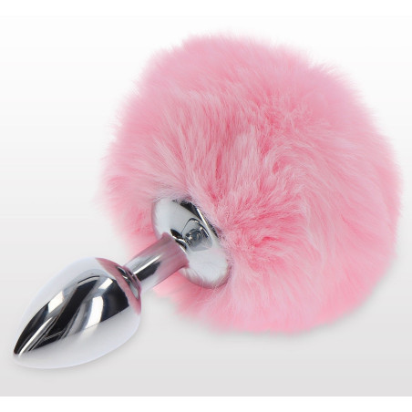 Plug queue de lapin POMPOM 6 x 2.7cm | Queue rose