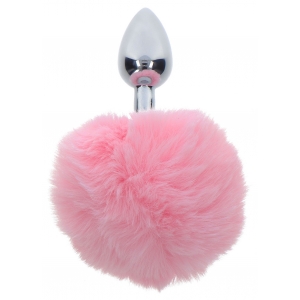Plug queue de lapin POMPOM 6 x 2.7cm | Queue rose