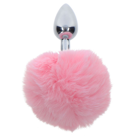 Plug queue de lapin POMPOM 6 x 2.7cm | Queue rose