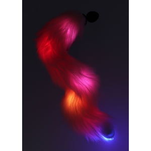 Plug avec queue LICORNE LED 6 x 2.8cm | Queue 40cm | Rose 