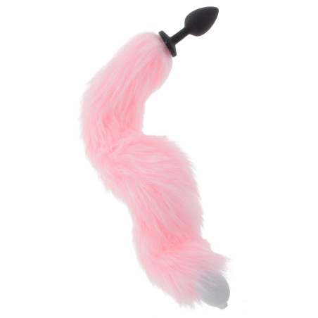 Plug avec queue LICORNE LED 6 x 2.8cm | Queue 40cm | Rose 