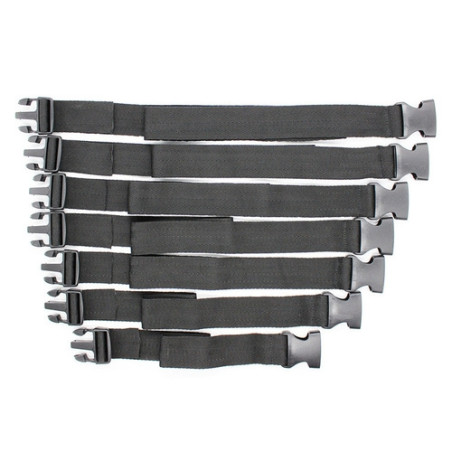 Lot de 7 sangles attaches CAMISOLE CLIPS Noires