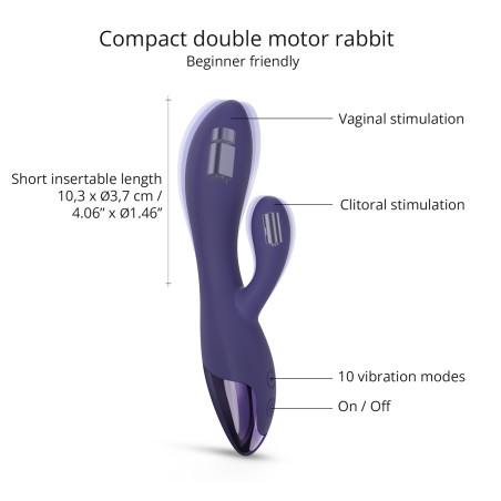 Vibro Rabbit FUNKY BUNNY Love to Love Violet