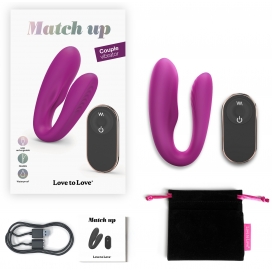 Stimulateur vibrant pour couple MATCH UP Love to Love Fuchsia 2