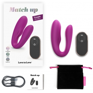 Stimulateur vibrant pour couple MATCH UP Love to Love Fuchsia