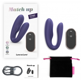 Stimulateur vibrant pour couple MATCH UP Love to Love Indigo 2