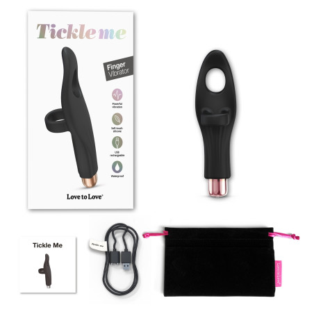 Stimulateur de clitoris TICKLE ME Love to Love Noir