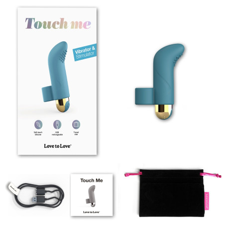 Vibro de doigt TOUCH ME Love to Love Bleu