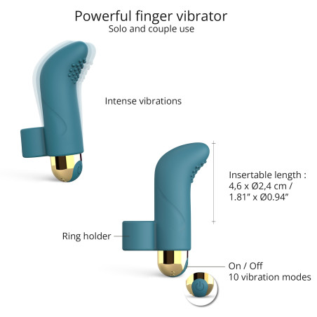 Vibro de doigt TOUCH ME Love to Love Bleu