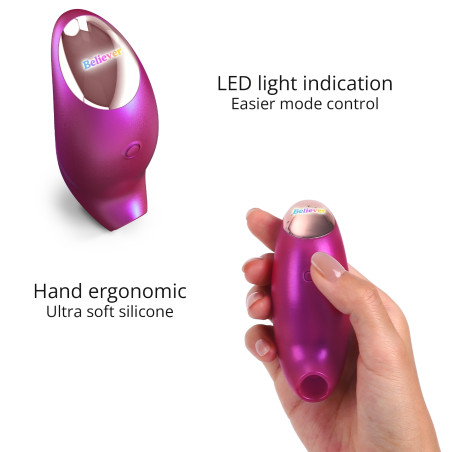 Stimulateur de clitoris BELIEVER Love to Love Framboise