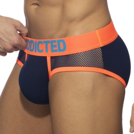 Slip NEON MESH Bleu marine-Orange