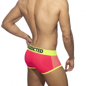Boxer NEON MESH Rose-Jaune fluo