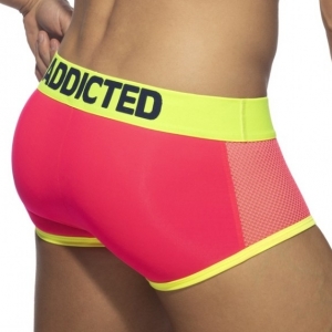 Boxer NEON MESH Rose-Jaune fluo