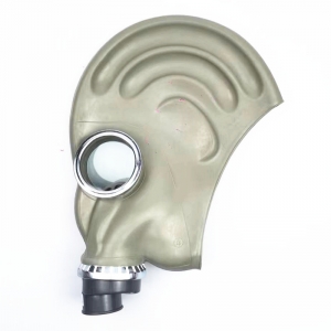 Masque à gaz BDSM en caoutchouc avec Filtre BREATH GAME Gris