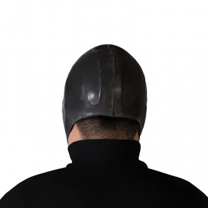 Masque à gaz BDSM en caoutchouc avec filtre Noir