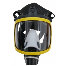 Masque à gaz BDSM Large visière SHOW MAX Noir-Jaune 2