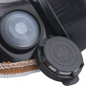Masque BDSM avec double respirateur DUO BREATH Noir