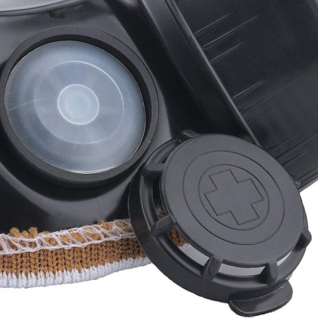 Masque BDSM avec double respirateur DUO BREATH Noir