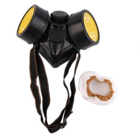 Masque BDSM avec double respirateur DUO BREATH Noir