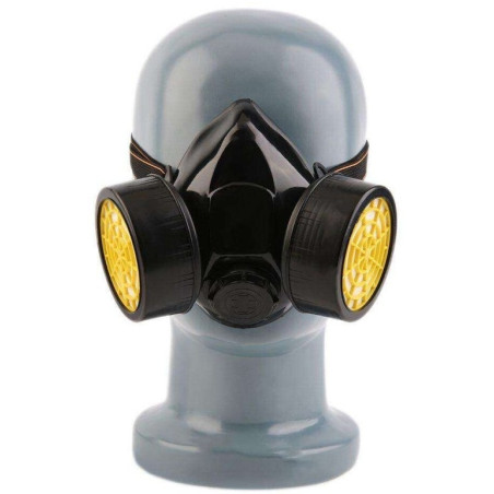 Masque BDSM avec double respirateur DUO BREATH Noir
