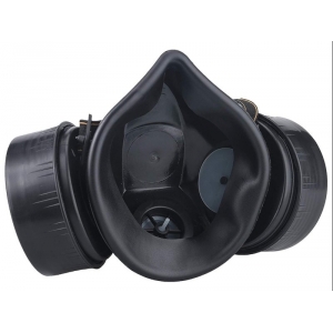 Masque BDSM avec double respirateur DUO BREATH Noir