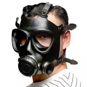 Masque à gaz BDSM avec filtre KOMPLET BREATH Noir