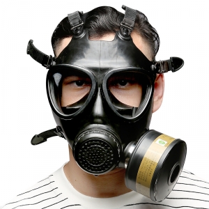 Masque à gaz BDSM avec filtre KOMPLET BREATH Noir