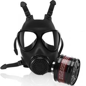 Masque à gaz BDSM avec filtre KOMPLET BREATH Noir