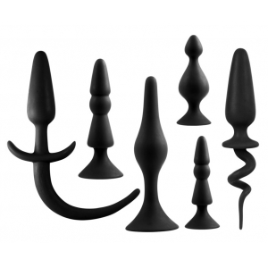 Kit complet pour la découverte anale BACK UP 6 plugs noirs