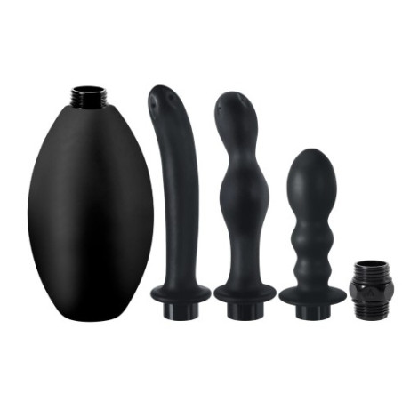Kit de lavement anal 3 embouts CLEANSING SYSTEM Silicone