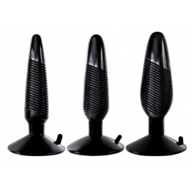 Kit de 3 plugs avec ventouse XPLORER Noirs