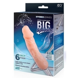 Tuyau de lavement anal avec un gode BIG SPLASH 15 cm 2
