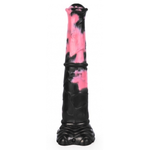 Gode Animal HULF 24 x 5cm Noir-Rose