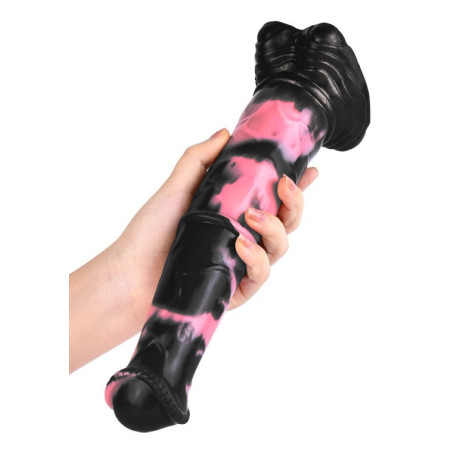 Gode Animal HULF 24 x 5cm Noir-Rose
