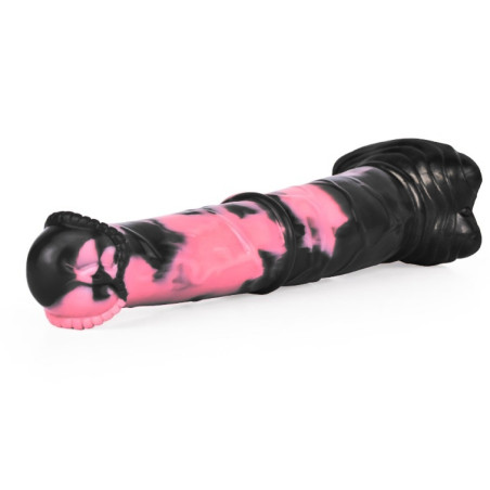 Gode Animal HULF 24 x 5cm Noir-Rose