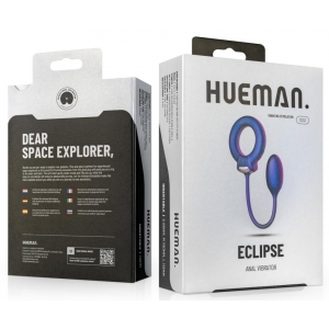 Cockring et Plug vibrant ECLIPSE de Hueman 6.5 cm