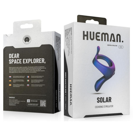 Cockring vibrant SOLAR de Hueman - Diamètre 49 mm