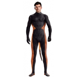 Combinaison Cosplay Panda Roux RACCOON Noir-Orange