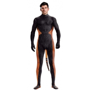 Combinaison Cosplay Panda Roux RACCOON Noir-Orange