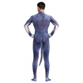 Combinaison Cosplay Dinosaure RAPTUS Bleu-Blanc 2