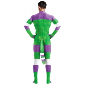 Combinaison Cosplay CARTOON Blanc-Vert-Violet 2