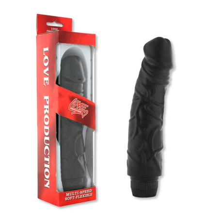 Gode vibrant Perfect Pleasure de 18cm avec couleur Noire