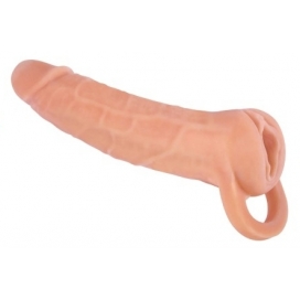 Gaine de pénis + masturbateur EXTENDOR 8 | 19 x 4.5cm Chair