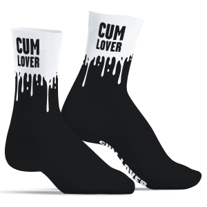Chaussettes CUM LOVER de SneakXX Noires et Blanches