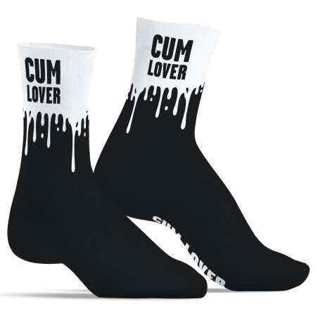 Chaussettes CUM LOVER de SneakXX Noires et Blanches