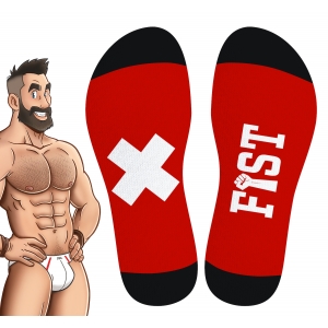 Chaussettes Hautes HANKY FIST SneakXX Rouge