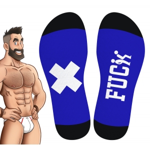 Chaussettes Hautes HANKY FUCK SneakXX Bleues