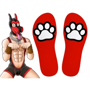 Chaussettes PAW Kinky Puppy Rouges